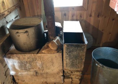 the stove in Russian sauna