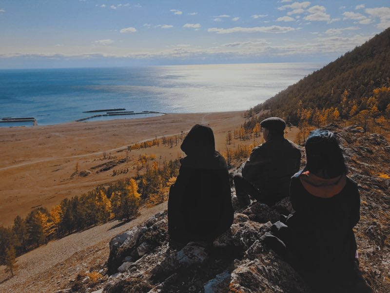 View on Lake Baikal from the hill in Buguldeyka village